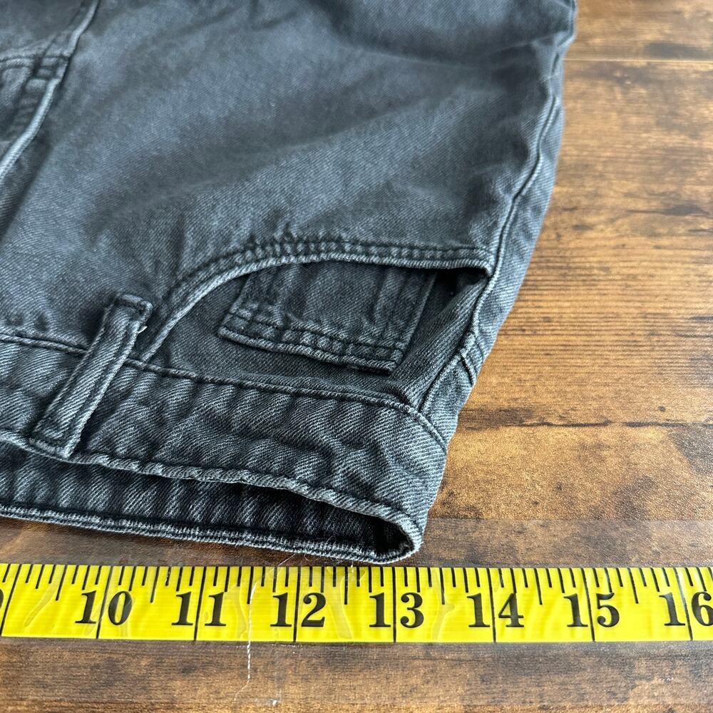 Cider Flare Leg Jeans Small Black Distressed Raw Hem Grunge Goth Punk Denim EUC - Picture 3 of 9